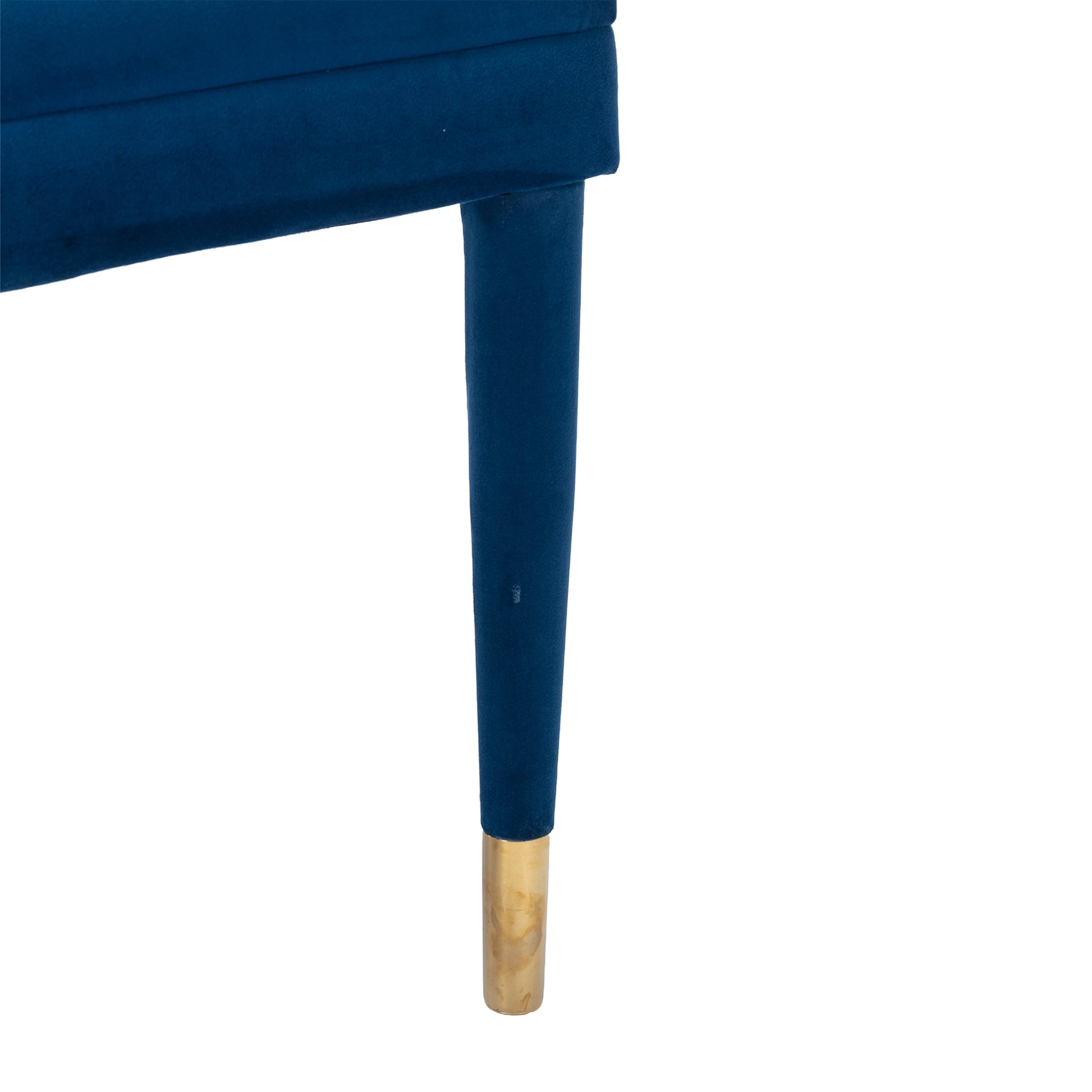 Coolmore Accent Chair ,Leisure Single Chair With Solid Wood Foot,2Pc Set Navy Velvet