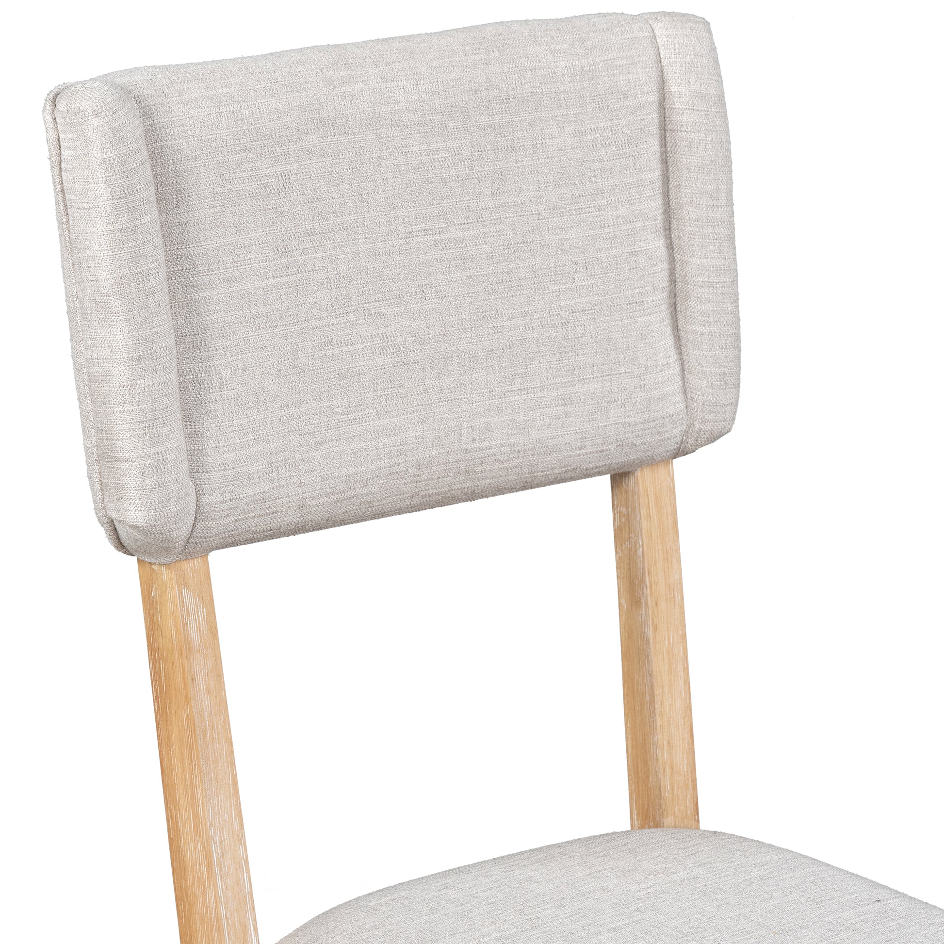 Rustic 5 Piece Dining Table Set With 4 Upholstered Chairs, 59 Inch Rectangular Dining Table With Trestle Table Base, Naural Wood Dining Room Solid Wood Rubberwood Rectangular Dining Table With Chair Upholstered Chair Wood Natural Solid Back Seats 4