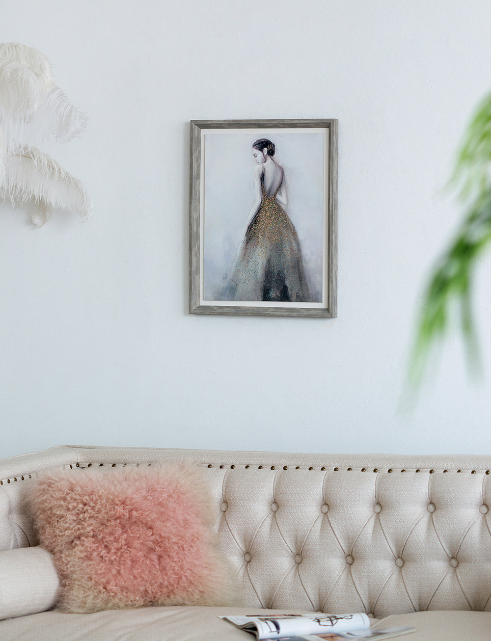 17" X 21" Feminine Figure Wall Art, Wall Decor For Living Room Dining Room Office Bedroom Multicolor Plastic