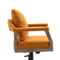 Coolmore Computer Chair Office Chair Adjustable Swivel Chair Fabric Seat Home Study Chair Orange Boucle