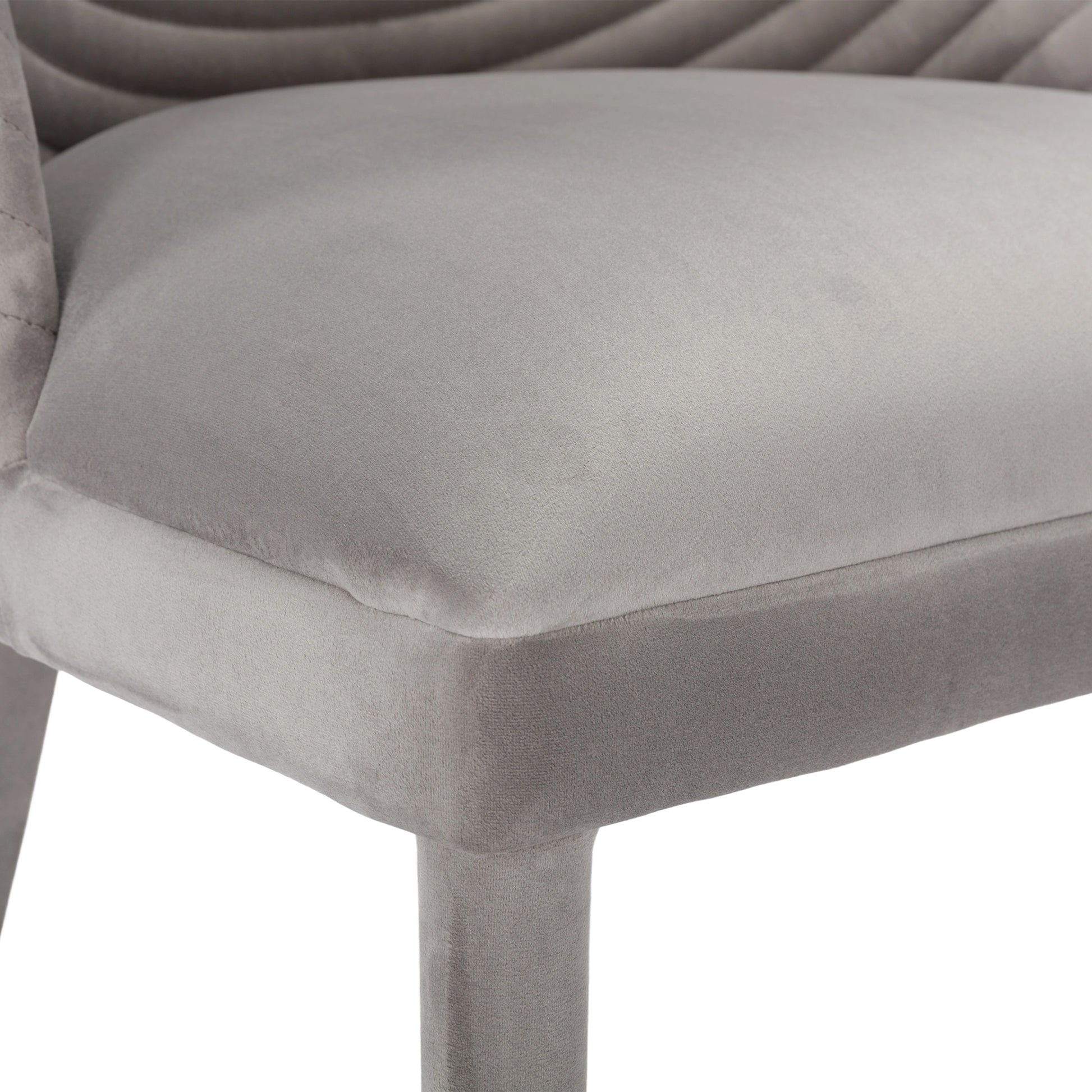 Coolmore Accent Chair ,Leisure Single Chair With Solid Wood Foot,2Pc Set Gray Velvet