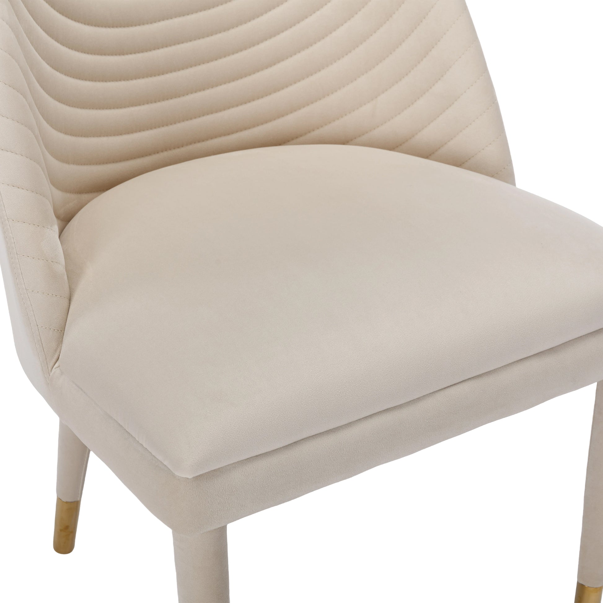 Coolmore Accent Chair ,Leisure Single Chair With Solid Wood Foot,2Pc Set Beige Velvet