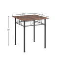 3 Piece Kitchen Dining Room Table Set Retro Brown Chair Antique Brown Brown Dining Room American Design,American Traditional,Antique Metal & Wood Metal & Wood