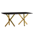 Large Modern Minimalist Rectangular Glass Dining Table 0.39