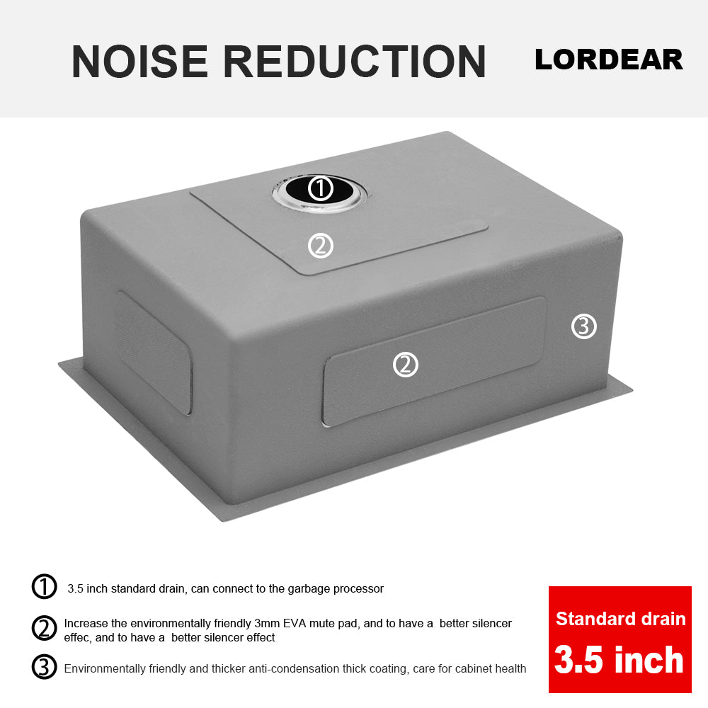 26 Inch Undermount Sink 26"X18"X10" Undermount Stainless Steel Kitchen Sink 16 Gauge 10 Inch Deep Single Bowl Kitchen Sink Basin Brushed Nickel Stainless Steel