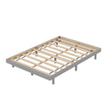 Modern Design Full Floating Platform Bed Frame For Grey Color Grey Particle Board