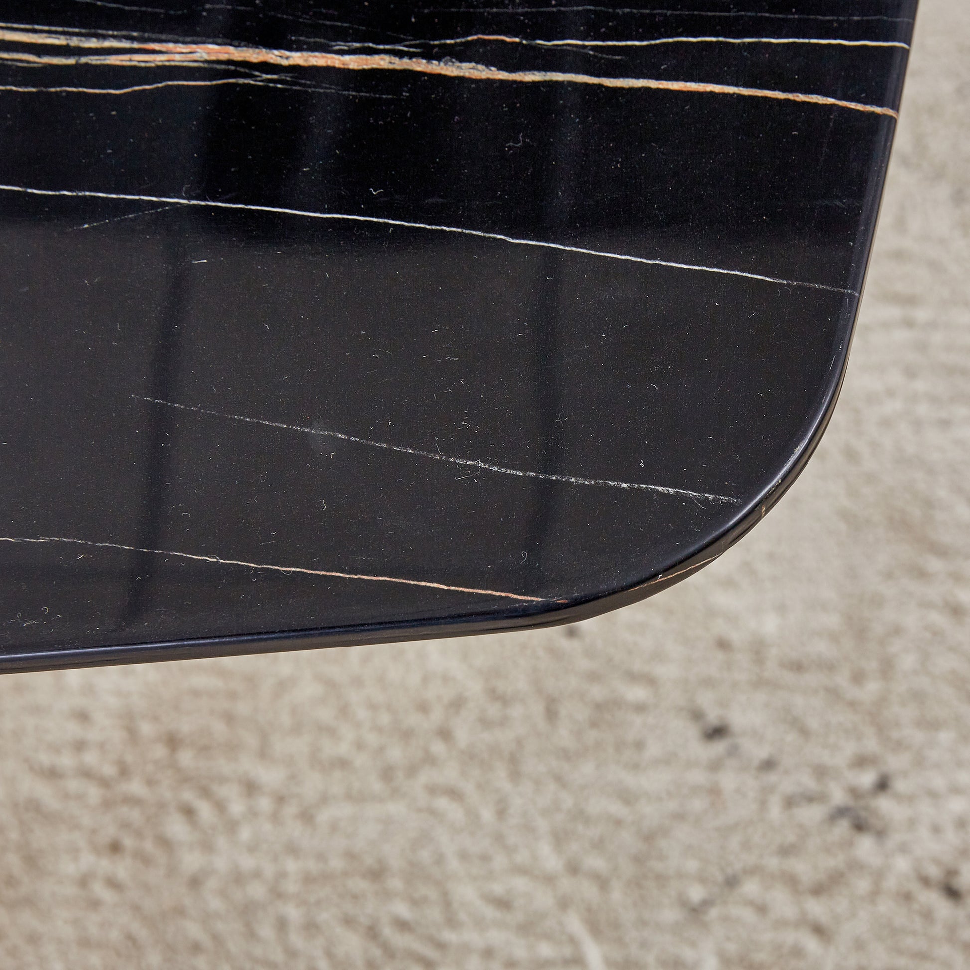 Large Modern Minimalist Rectangular Glass Dining Table 0.39" Fibertempering Glass Imitation Marble Black Desktop And Golden Metal Legs, For Kitchen Dining Living Meeting Room Banquet Hal Black Glass