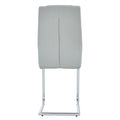 Modern Dining Chairs With Faux Leather Padded Seat Dining Living Room Chairs Upholstered Chair With Metal Legs Design For Living, Bedroom, Dining Room Side Chairs Set Of 8 Light Gray Pu C 001 Light