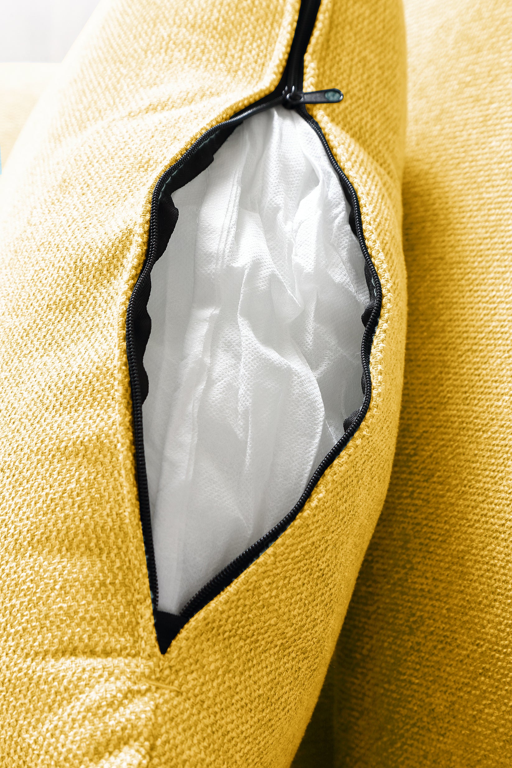 Adf Living Room Furniture Modern Leisure L Shape Couch Yellow Fabric Yellow Foam Fabric