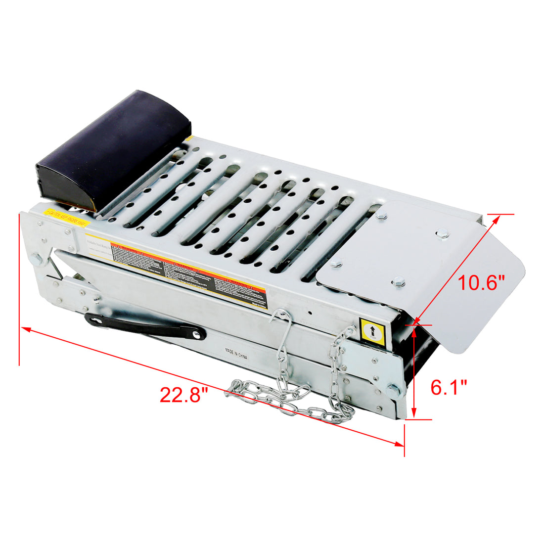 2 Sets Foldable Ferruginous Car Ramp, Portable Easy Fold Lightweight Ramp For Car Truck Suv Motorcycle Atv Bearing Capacity Of Expand 1000Lbs Silver Steel