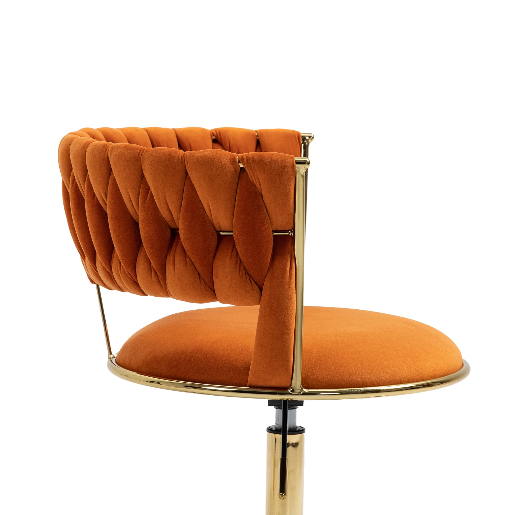 Coolmore Home Office Desk Chair, Vanity Chair, Modern Adjustable Home Computer Executive Chair Swivel Task Chair For Small Space, Living Room, Make Up, Studying Orange Polyester