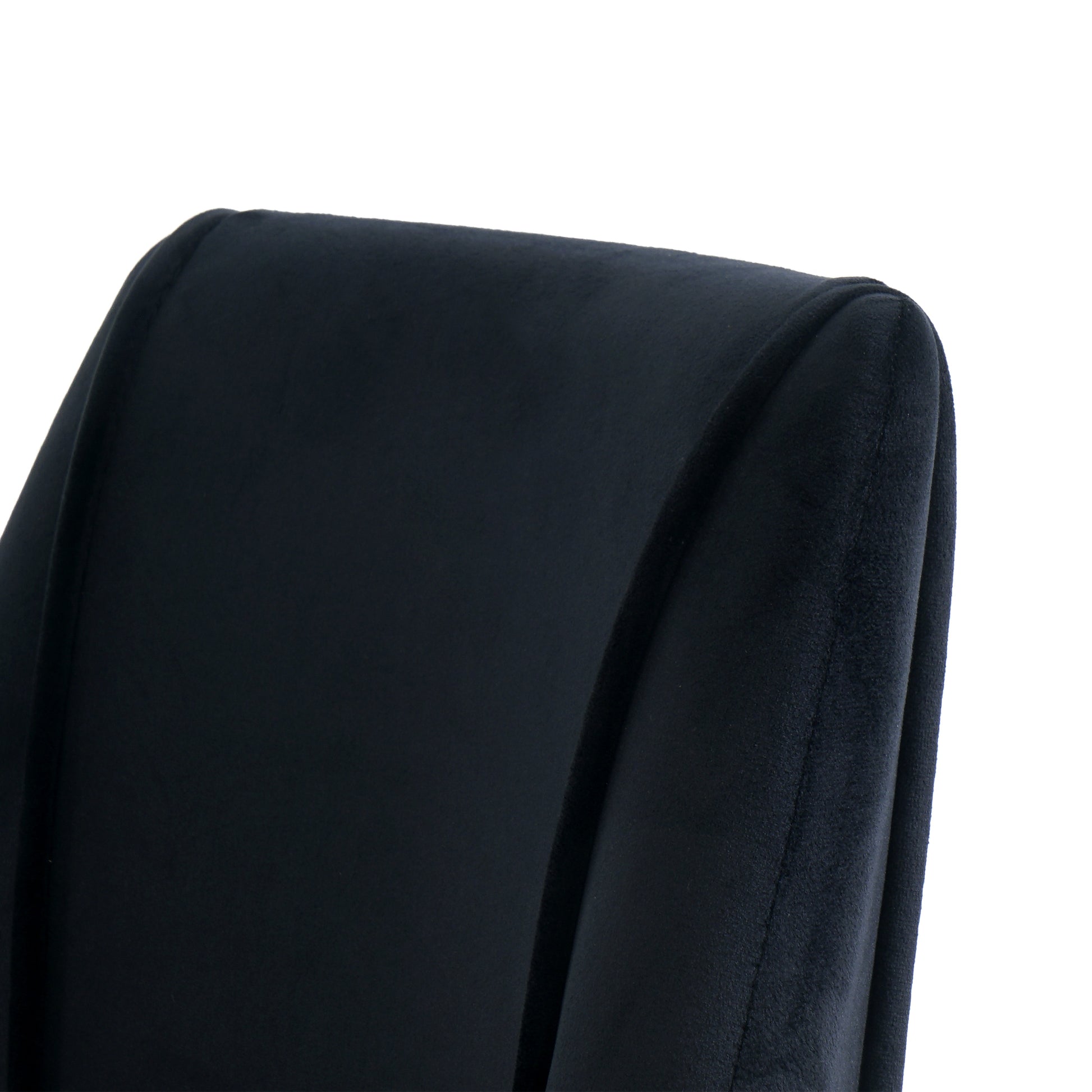 Modern Simple Velvet Dining Black Chair Home Bedroom Stool Back Dressing Chair Student Desk Chair Gold Metal Legs Set Of 4 Metal Black Velvet