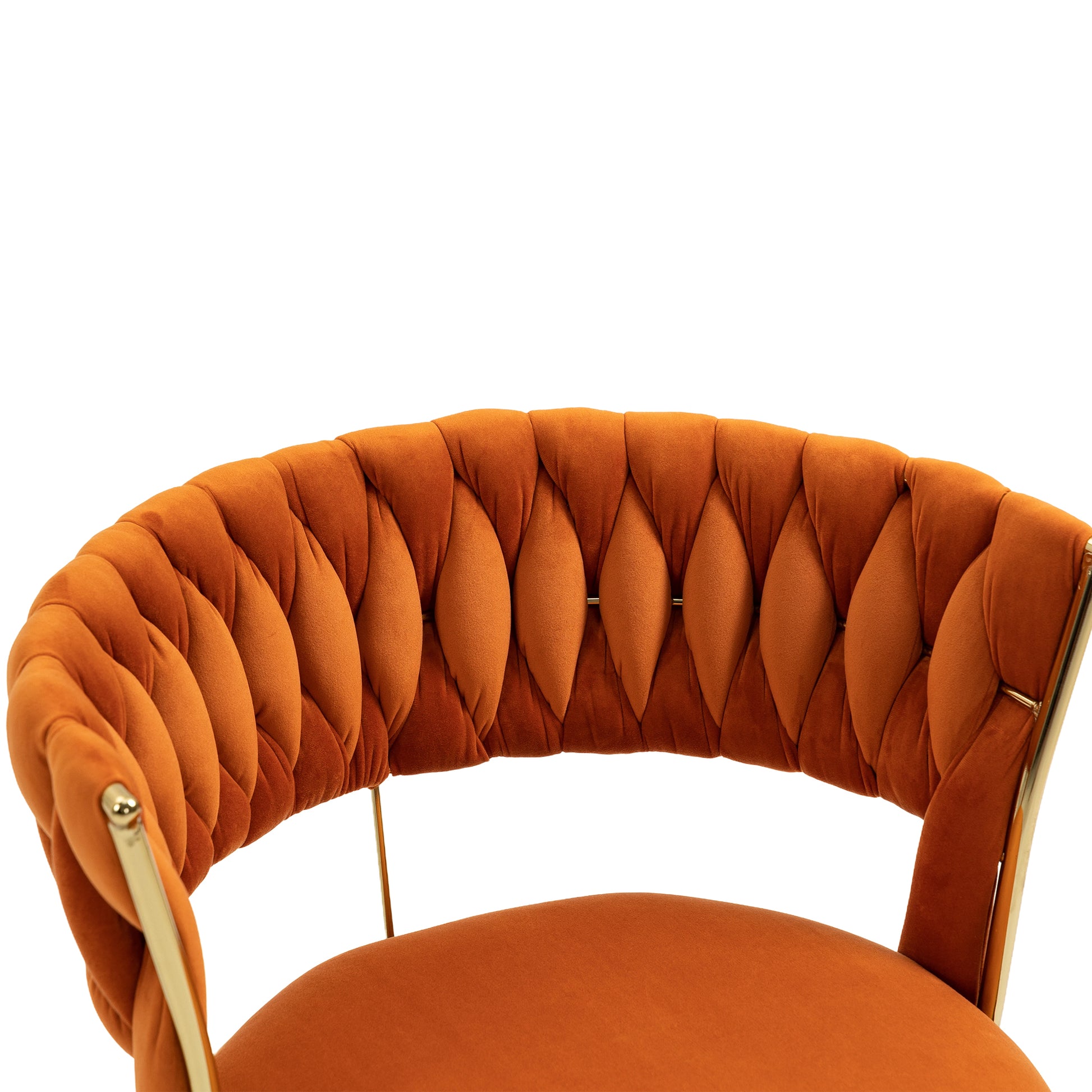 Coolmore Home Office Desk Chair, Vanity Chair, Modern Adjustable Home Computer Executive Chair Swivel Task Chair For Small Space, Living Room, Make Up, Studying Orange Polyester