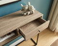 Console Table With One Drawer And Open Cubby Brown & Black Deep Rustic Brown Particle Board