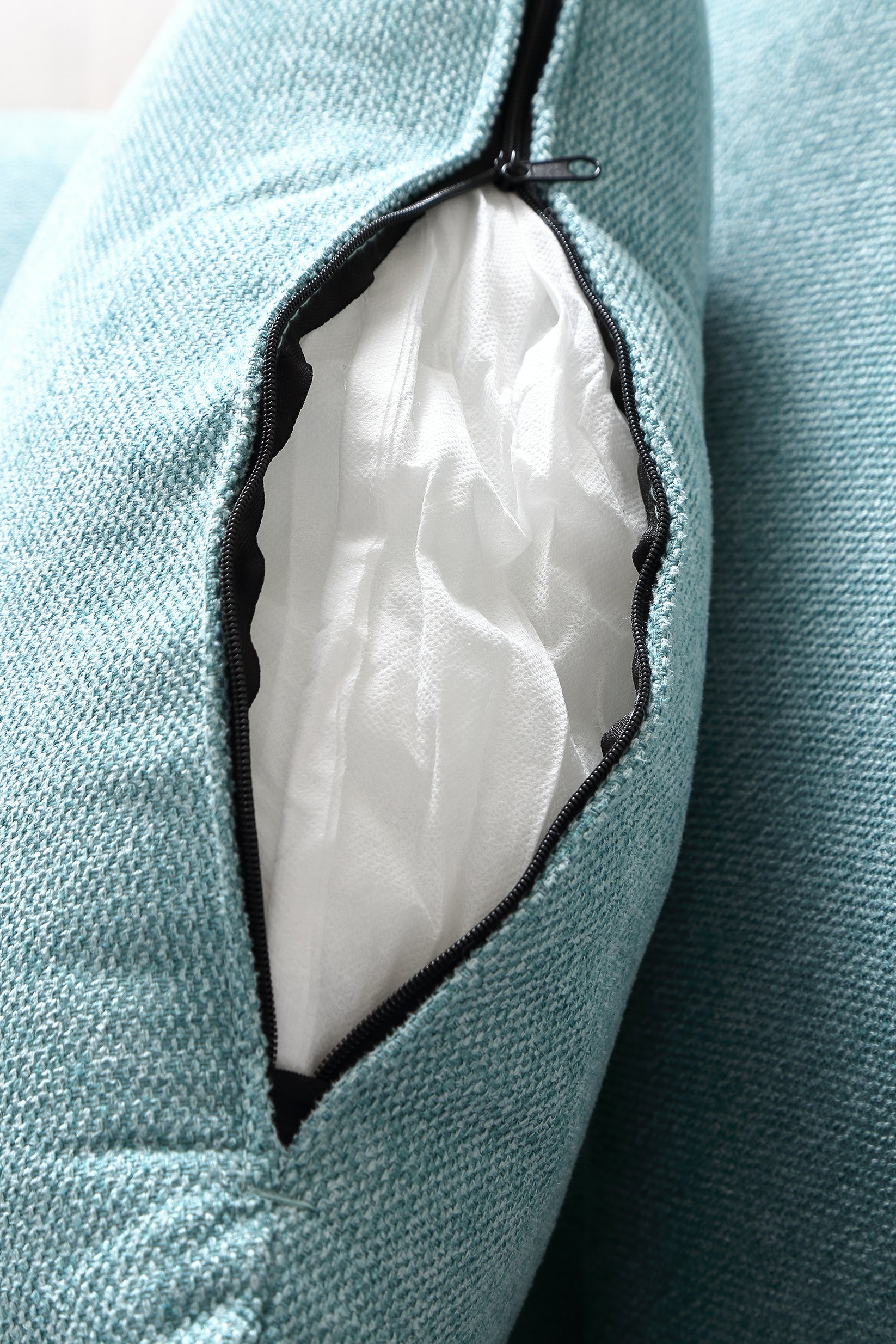 Adf Living Room Furniture Modern Leisure L Shape Couch Turquoise Fabric Turquoise Foam Fabric