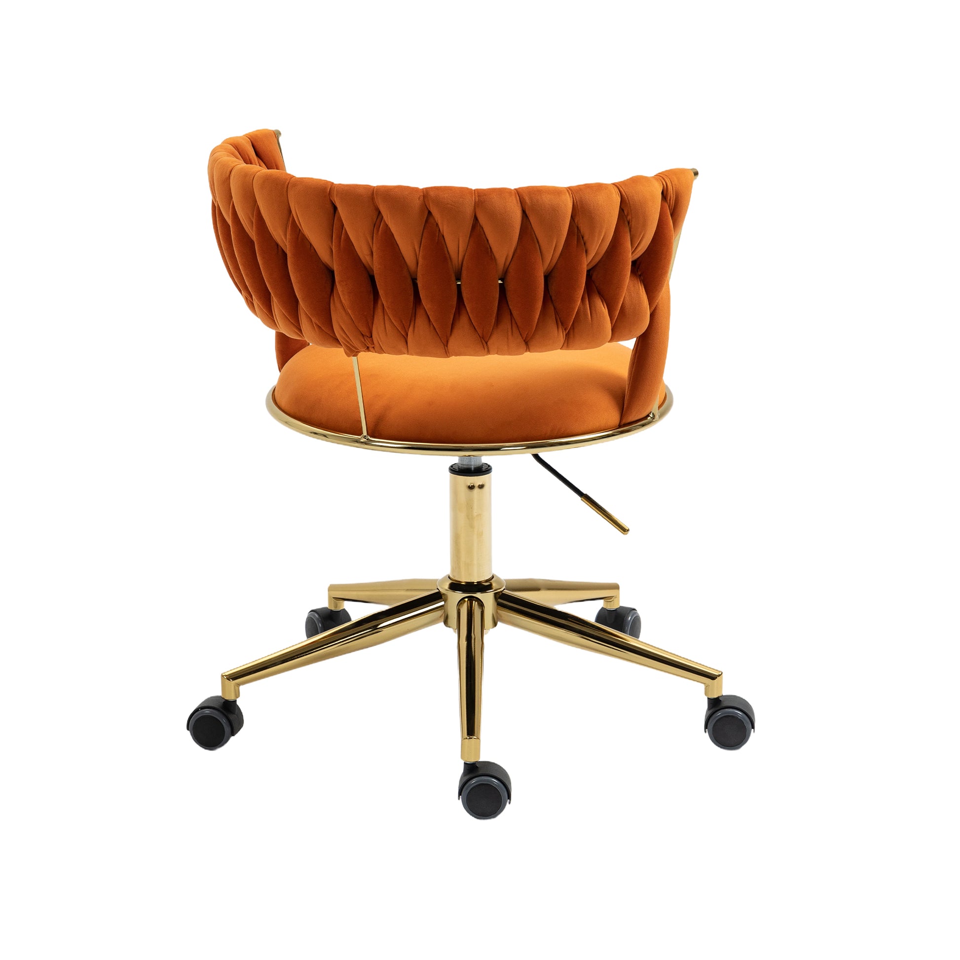 Coolmore Home Office Desk Chair, Vanity Chair, Modern Adjustable Home Computer Executive Chair Swivel Task Chair For Small Space, Living Room, Make Up, Studying Orange Polyester