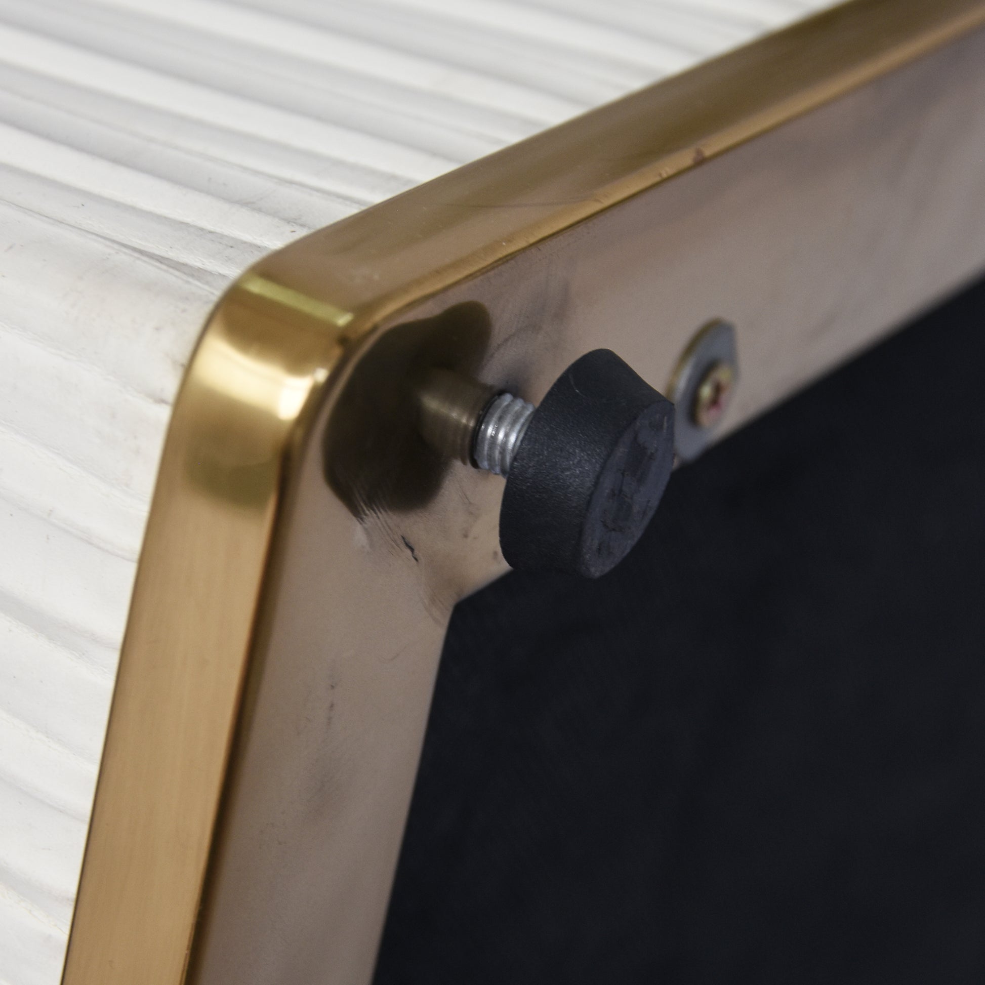 78.74" Modern Artificial Stone Black Straight Side Panel Beige Pu Plywood Table Legs Can Accommodate 8 People. Black Dining Room Plywood Sintered Stone