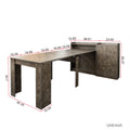 Modern Extendable Dining Table With Storage Marble Mdf
