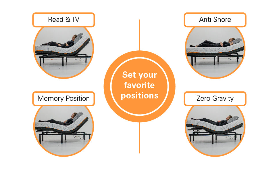 King Size Quick Assembly Adjustable Bed Frame With Voice Activated Controls Black Metal