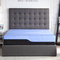 12 Inch Refresh Hybrid Cooling Fast Responding Latex Foam And Coil Adult Mattress, King Size Blue Bedroom Foam Spring King