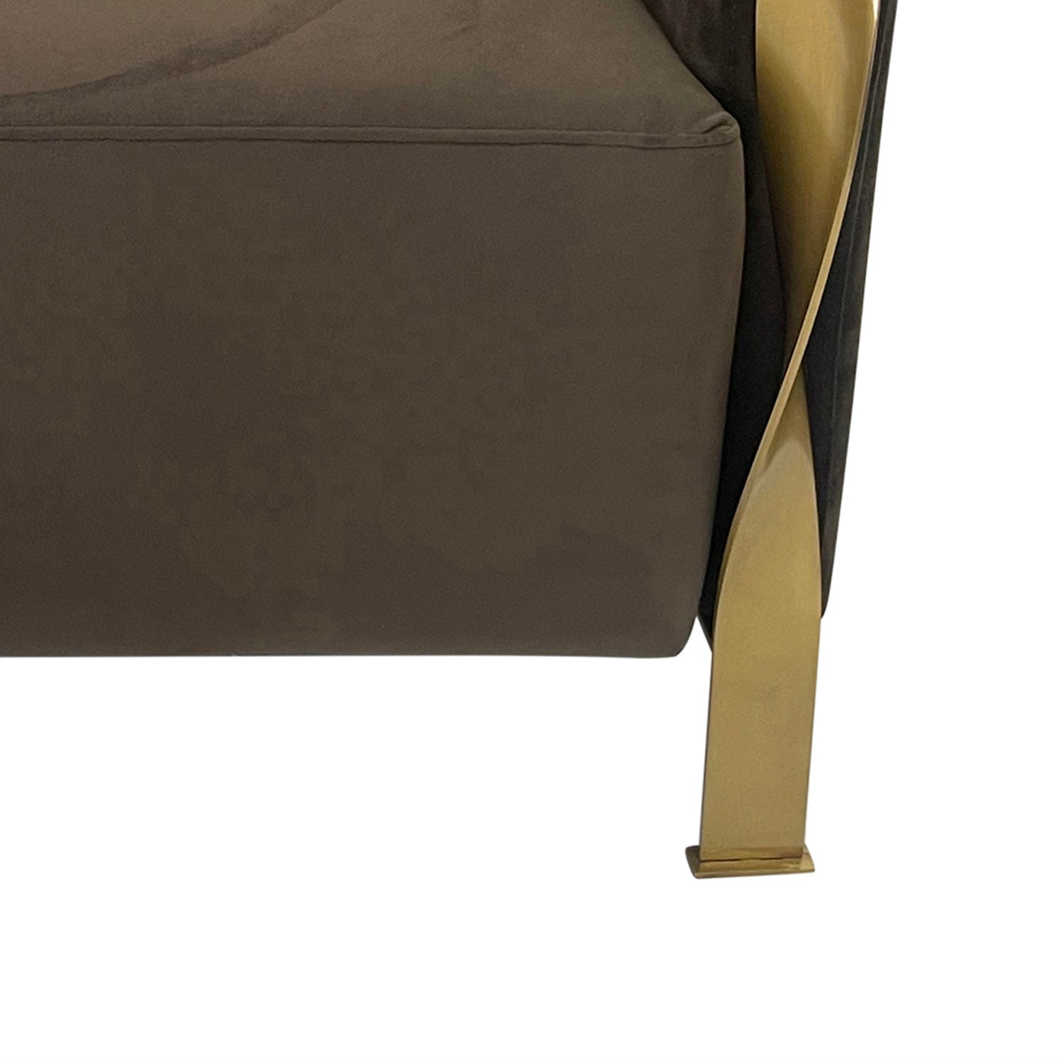 Brown And Gold Sofa Chair Brown Stainless Steel Velvet