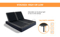 King Size Quick Assembly Adjustable Bed Frame With Voice Activated Controls Black Metal