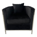 Black And Silver Sofa Chair Black Stainless Steel Velvet