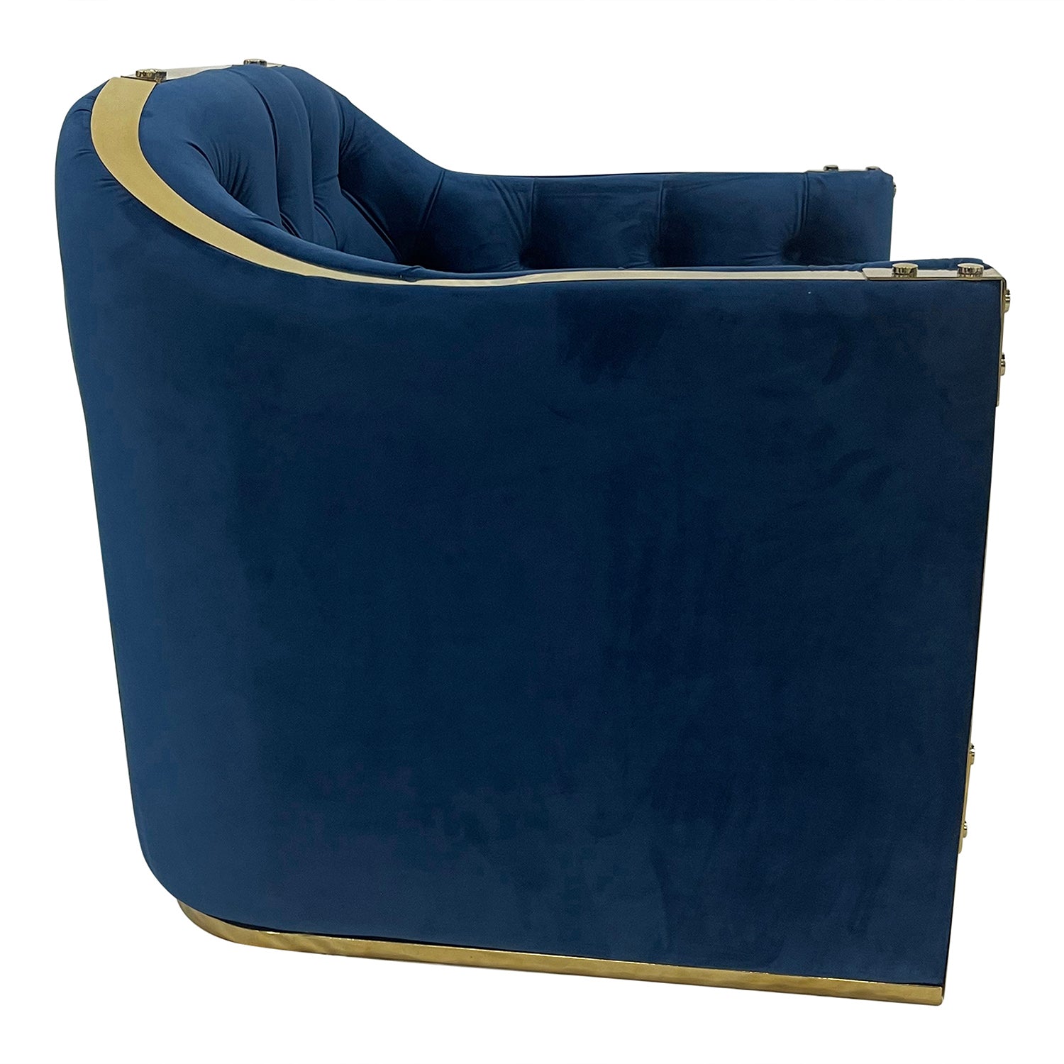 Navy And Gold Sofa Chair Navy Stainless Steel Velvet