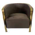 Brown And Gold Sofa Chair Brown Stainless Steel Velvet