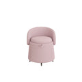 Multi Functional Stool 23 Inches Movable Storage, Pink Teddy Fleece Everywhere In The Bedroom And Living Room Pink Teddy Polyester Blend