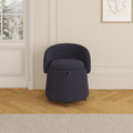 Multi Functional Stool Can Be Moved For Storage,Teddy Fleece Bedroom And Living Room Gray Polyester Blend
