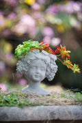 Cement Bust Wall Planter Indoor Outdoor Home Garden Decor, 8