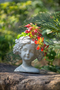 Cement Bust Wall Planter Indoor Outdoor Home Garden Decor, 8