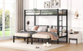 Twin Over Twin & Twin Bunk Beds For 3, Twin Xl Over Twin & Twin Bunk Bed Metal Triple Bunk Bed, Black Pre Sale Date: February 8Th. Black Metal