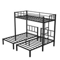 Twin Over Twin & Twin Bunk Beds For 3, Twin Xl Over Twin & Twin Bunk Bed Metal Triple Bunk Bed, Black Pre Sale Date: February 8Th. Black Metal
