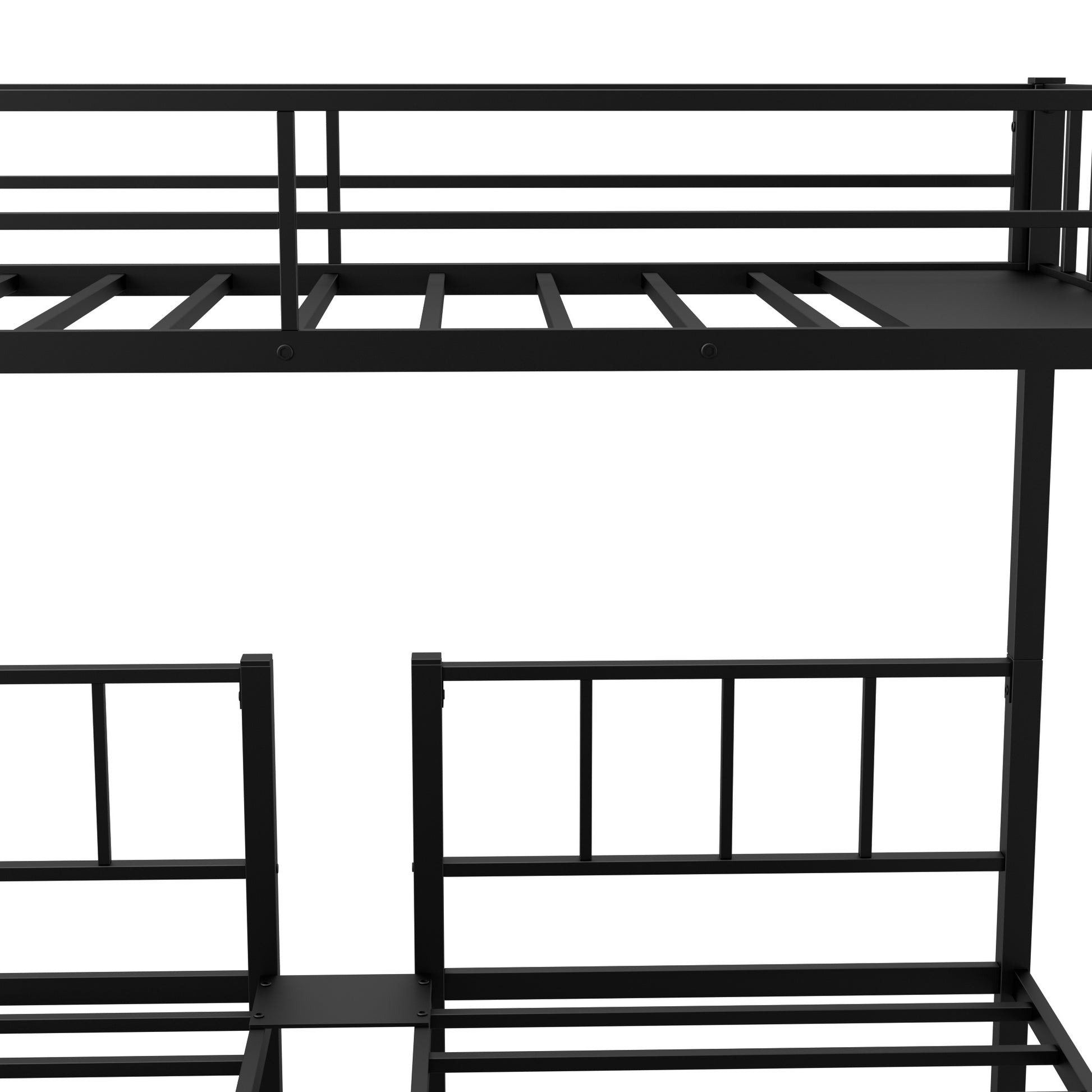 Twin Over Twin & Twin Bunk Beds For 3, Twin Xl Over Twin & Twin Bunk Bed Metal Triple Bunk Bed, Black Pre Sale Date: February 8Th. Black Metal