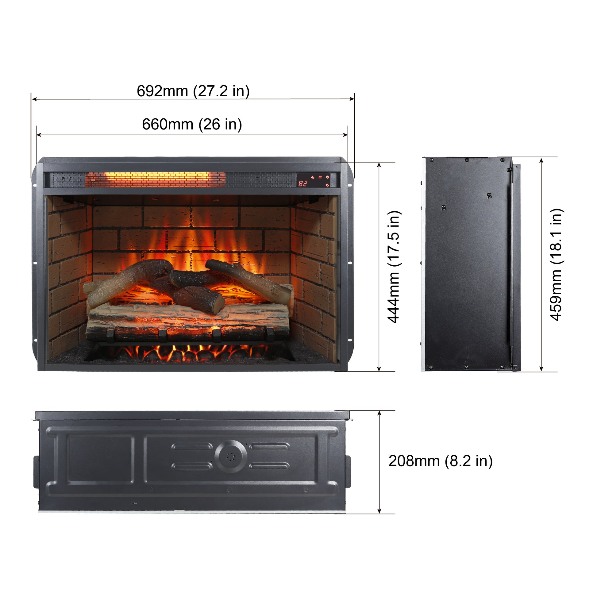 60 Inch Electric Fireplace Entertainment Center With Door Sensor Jasmine White Color Powder Coated Electric Jasmine White Vent Free Yes Insert Wood Stainless Steel Glass Electric