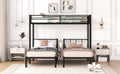 Twin Over Twin & Twin Bunk Beds For 3, Twin Xl Over Twin & Twin Bunk Bed Metal Triple Bunk Bed, Black Pre Sale Date: February 8Th. Black Metal