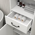 Floor Standing Cabinet With 1 Door And 1 Drawer White White Mdf