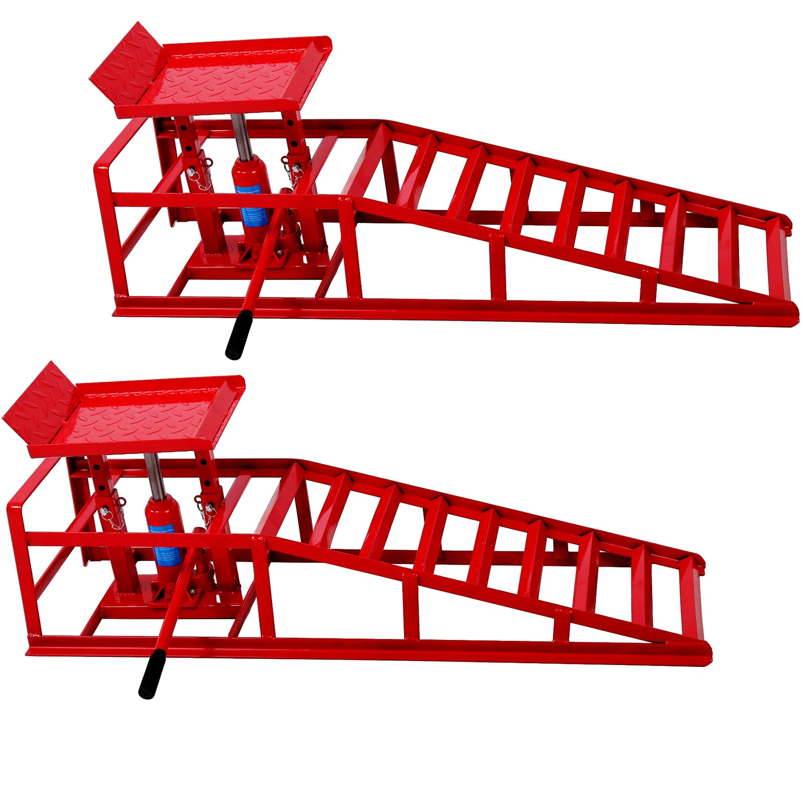 Auto Car Truck Service Ramps Lifts, Garage Car Lift Hydraulic Ramps Black 5 Ton,Automotive Hydraulic Lift Repair Frame Lift 2 Pack Red Red Steel