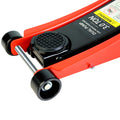 3T Low Profile Jack, Red And Black, Ultra Low Floor Jack With Dual Pistons Quick Lift Pump, Car Jack Hydraulic Autolifts For Home Garage, Truck Jack Hydraulic Lifting Range 3.3