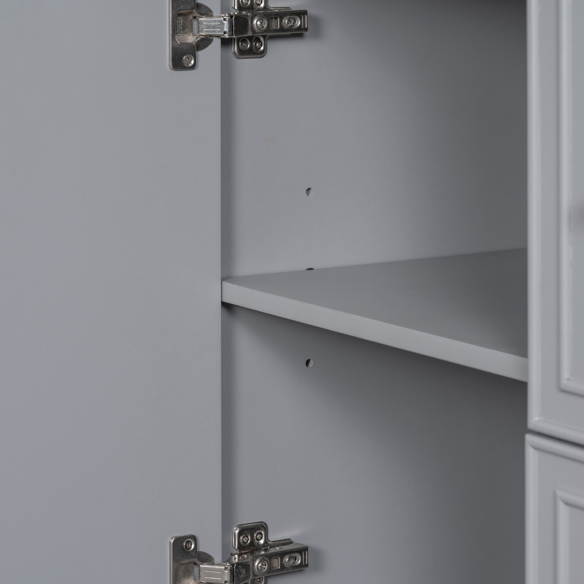 Cabinet Only 36" Bathroom Vanity Gray Sink Not Included Gray Solid Wood Mdf