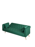 71 Inch Convertibleseat Sofa, American Retro Green Velvet, Suitable For Small Living Room, Bedroom, Office Green Velvet 2 Seat