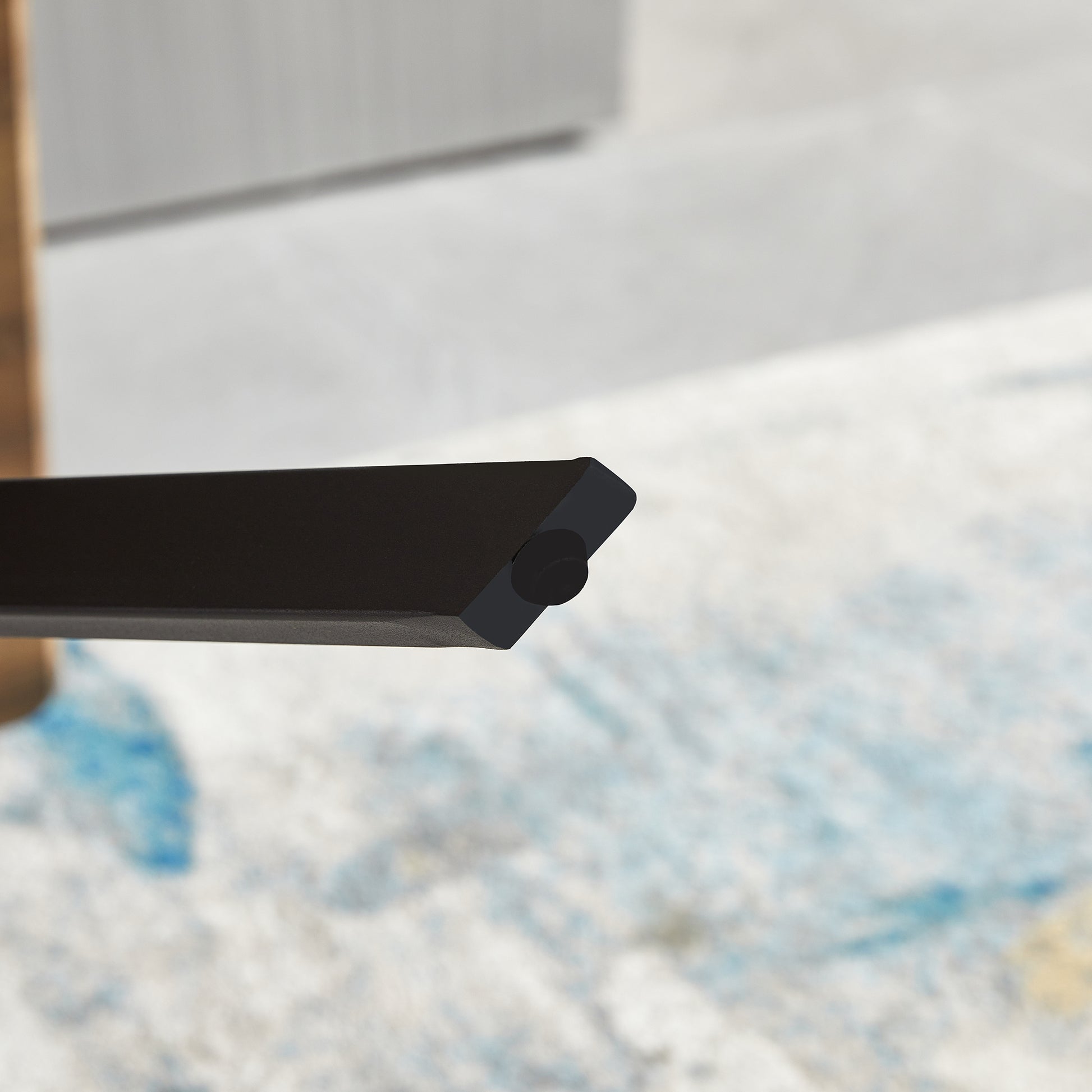 Modern Minimalist Style Dining Table Mdf Wooden Top Black Metal Shelf Metal Heat Transfer Legs Leveling Feet For Dining Room Kitchen Office Table Walnut Black Mdf