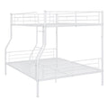 Full Xl Over Queen Metal Bunk Bed, White White Iron