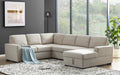 Ketterman 4 Piece Upholstered Sectional Beige Foam Linen