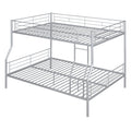 Full Xl Over Queen Metal Bunk Bed, Sliver Silver Iron