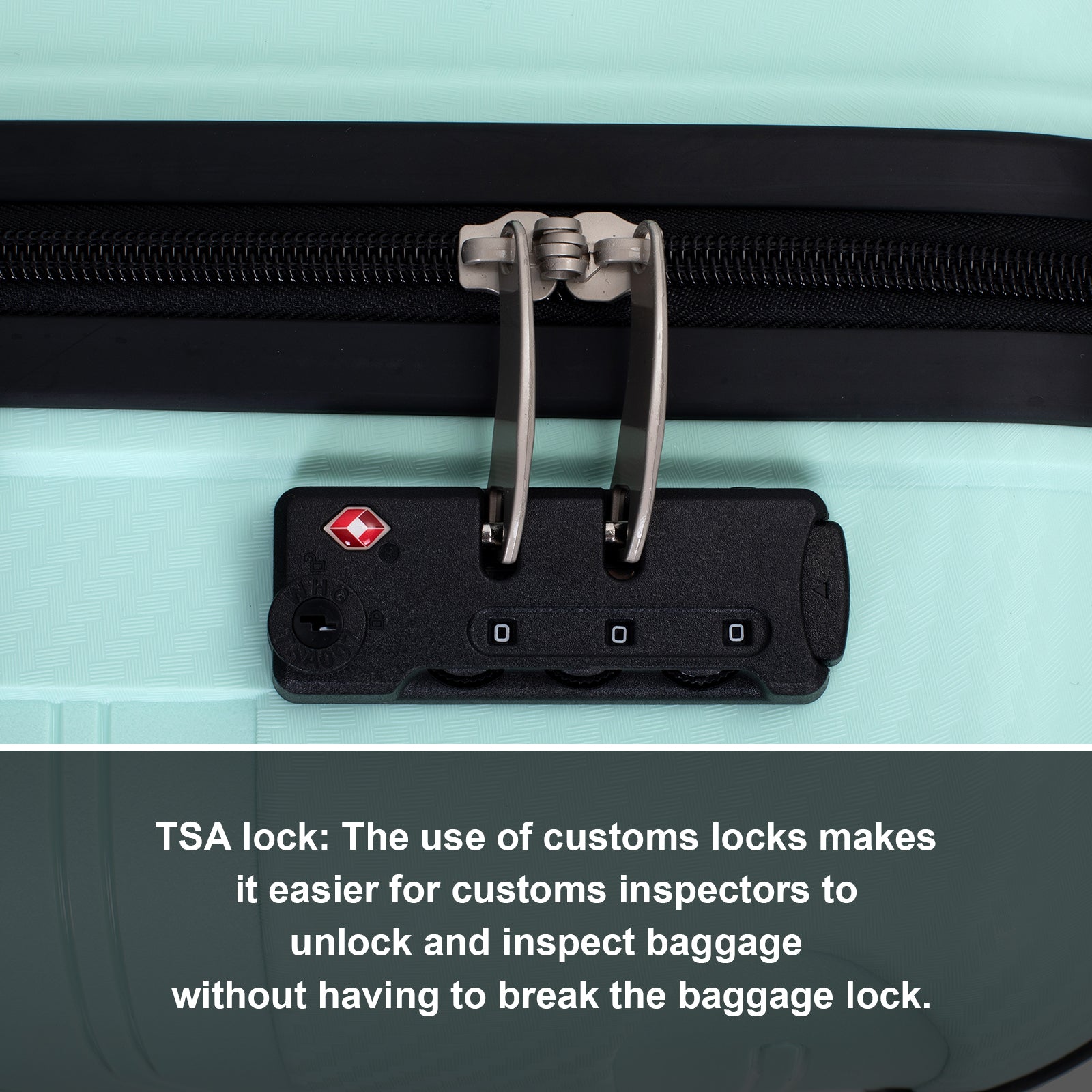 Hardshell Suitcase Spinner Wheels Pp Luggage Sets Lightweight Durable Suitcase With Tsa Lock,3 Piece Set 20 24 28 ,Light Green Light Green Polypropylene