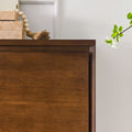 Walnut Colored Sideboard, Buffet Cabinet With 2 Outlet Holes, Storage Cabinet For Entryway, Hallway, Living Room, Kitchen, Dining Room, Bedroom, 39