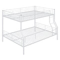 Full Xl Over Queen Metal Bunk Bed, White White Iron